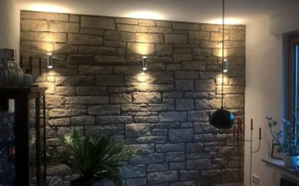 Naturstein-Wand innen